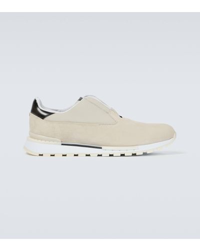 Berluti Fast Track Suede Trainers - White