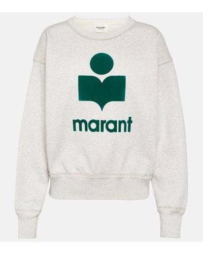 Isabel Marant Sweat-shirt Moby en coton melange a logo - Blanc