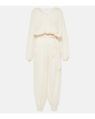 Loro Piana Cotton And Linen Jumpsuit - Natural