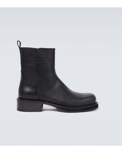 Acne Studios Leather Ankle Boots - Black