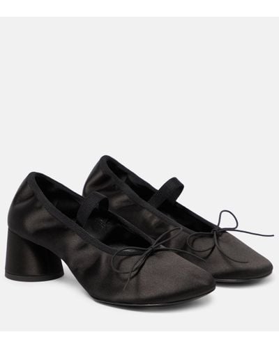 Proenza Schouler Glove Satin Mary Jane Court Shoes - Black