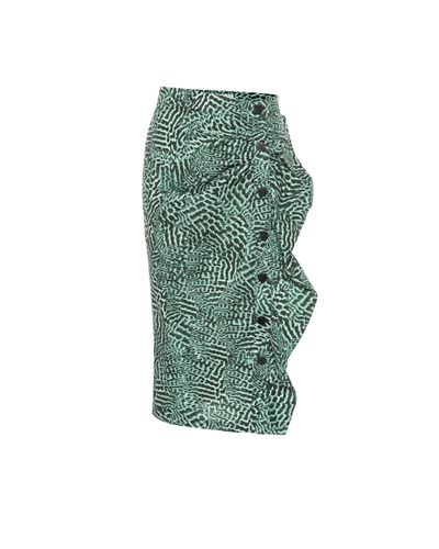 Max Mara Musette Stretch Cotton Skirt - Green