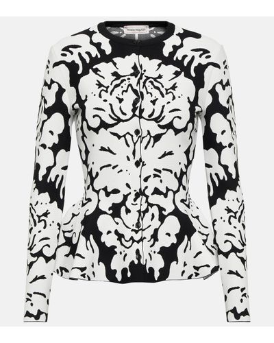 Alexander McQueen Cardigan en jacquard - Noir