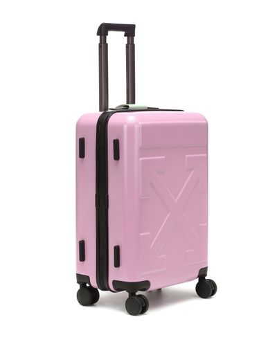 off white luggage pink