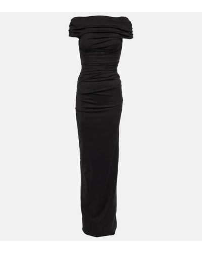 Maticevski Assertion Off-the-shoulder Gown - Black