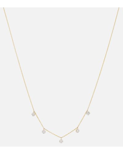 STONE AND STRAND Disco 10kt Gold Necklace With Diamonds - White