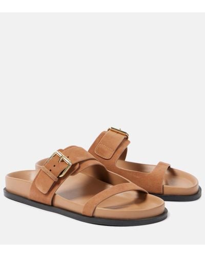 A.Emery Prince Suede Sandals - Brown