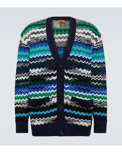 Missoni Chevron Wool-blend Cardigan - Multicolor