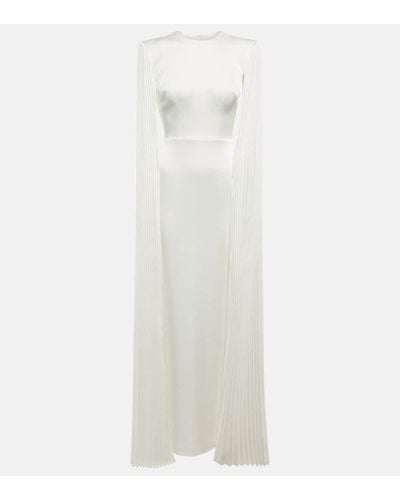 Alex Perry Sateen Gown - White