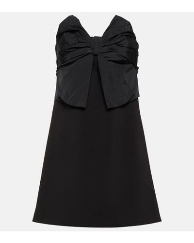 RED Valentino Vestido corto sin tirantes con lazo - Negro