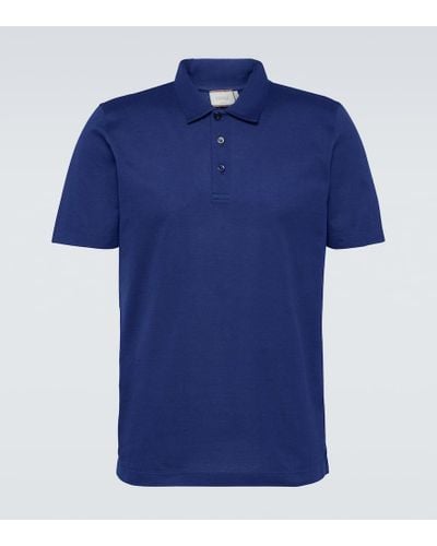 Canali Polo en jersey de algodon - Azul