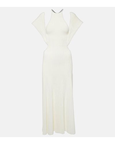 Chloé Cutout Wool Maxi Dress - White