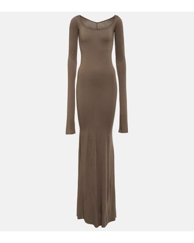 Rick Owens Lilies Jersey Gown - Brown