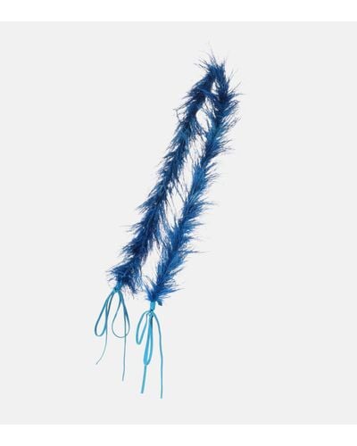 Prada Exclusivité Mytheresa – Bandoulière en plumes - Bleu