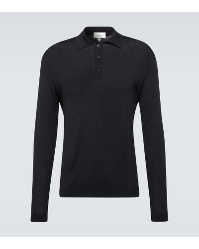 Lardini Wool-blend Polo Sweater - Black