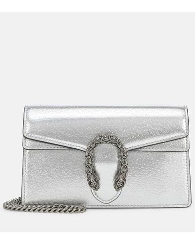Gucci Dionysus Supermini Leather Shoulder Bag, Leather Bag, - Metallic
