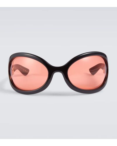 Gucci Oval Sunglasses - Brown