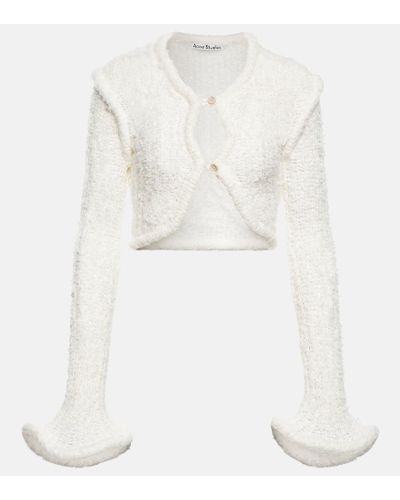 Acne Studios Cardigan in misto lana - Bianco