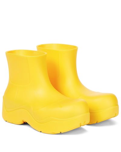 Bottega Veneta Puddle Rubber Ankle Boots - Yellow