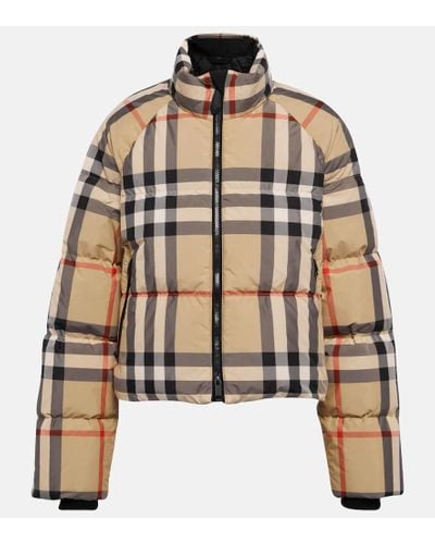 Burberry Cropped Puffer Jacket - Brown