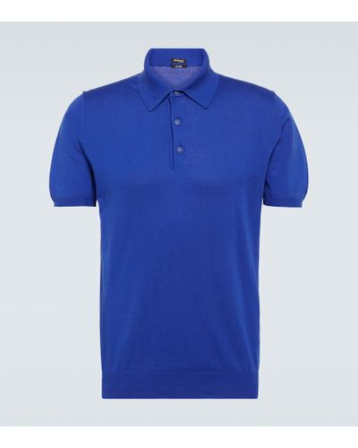 Kiton Polohemd aus Baumwolle - Blau