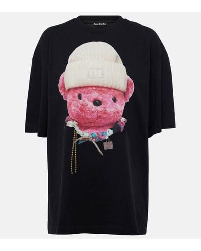 Acne Studios T-shirt imprime en coton - Noir