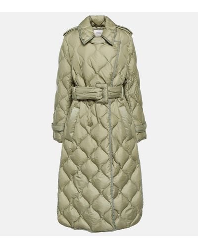Dorothee Schumacher Quilted Down Trench Coat - Green