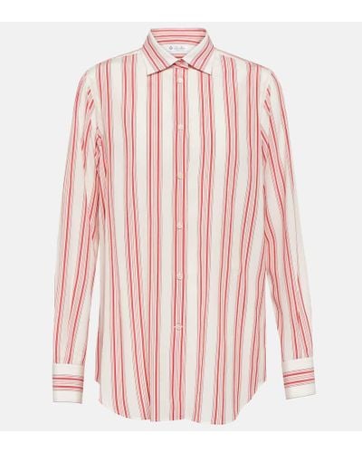Loro Piana Striped Silk Shirt - Pink