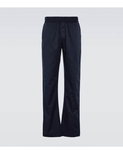 Sunspel Pantalones de algodon y lino - Azul
