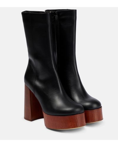 Gia Borghini Gia/rhw Rosie 27 Leather Ankle Boots - Black