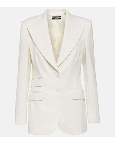 Dolce & Gabbana Blazer in misto lana - Bianco