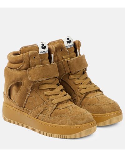 Isabel Marant Brooklee Hi-top Suede Trainers - Brown