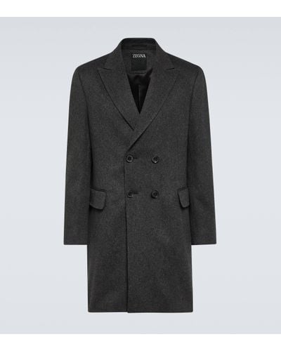 Zegna Wool-blend Coat - Grey