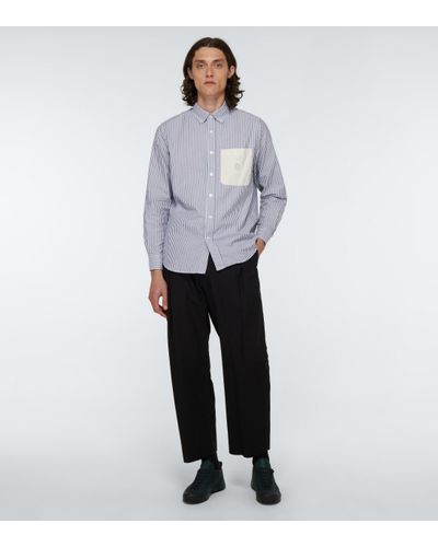 Craig Green Pantalones de algodón plisados - Negro