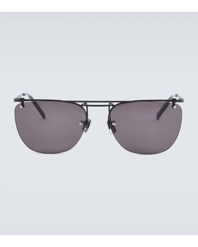 Saint Laurent Sl 600 Aviator Sunglasses - Brown