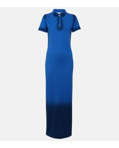 Loewe Cotton Pique Polo Dress - Blue