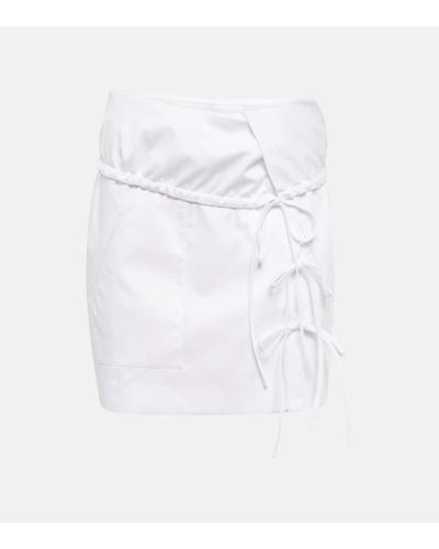 Altuzarra Ian Wrap Cotton-blend Miniskirt - White