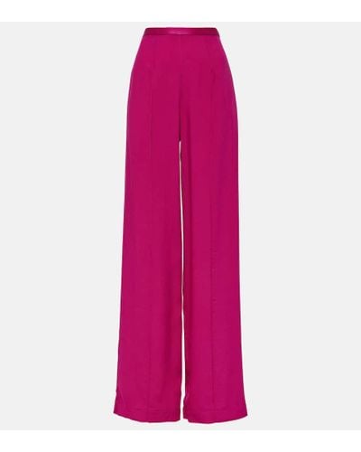 ‎Taller Marmo Marlene High-rise Crepe Cady Palazzo Pants - Pink