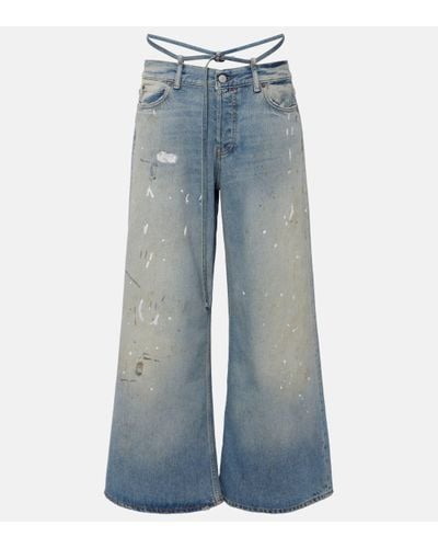 Acne Studios Trafalgar Faded Low-rise Flared Jeans - Blue