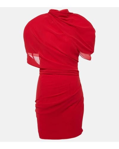 Jacquemus Castagna Draped Minidress - Red