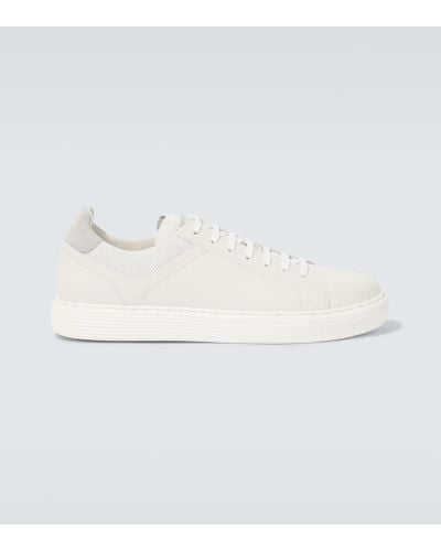 Brunello Cucinelli Sneakers aus Leder - Weiß