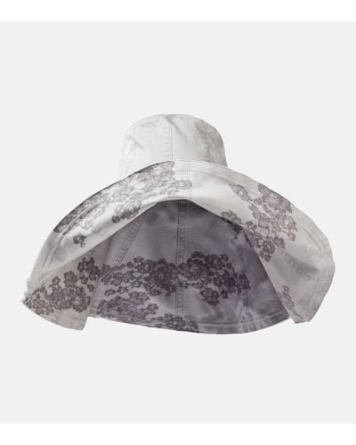 Acne Studios Oversized Reversible Cotton Bucket Hat - Gray