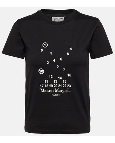 Maison Margiela T-shirt en coton a logo - Noir