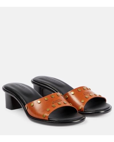 Isabel Marant Eirin Studded Leather Sandals - Brown