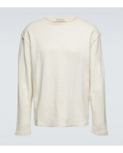 Our Legacy Inverted Hemp And Cotton Sweatshirt - White