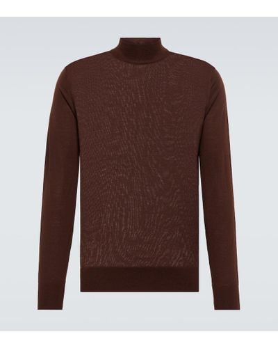 Loro Piana Virgin Wool Turtleneck Sweater - Brown