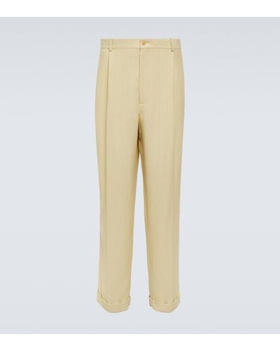 The Row Keenan Straight Trousers - Yellow