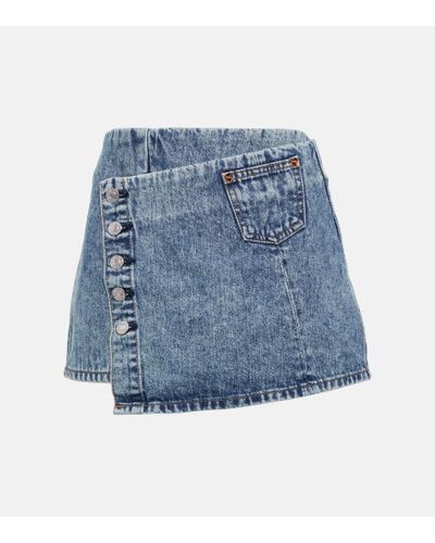 RE/DONE Denim Wrap Skirt - Blue