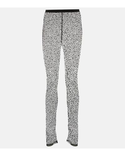 Isabel Marant Tanael Crystal-embellished leggings - Grey