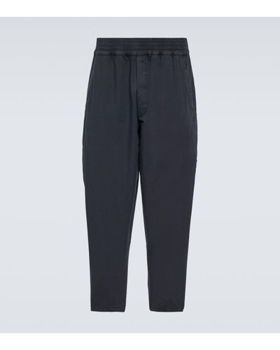 The Row Kaol Cotton Tapered Trousers - Blue